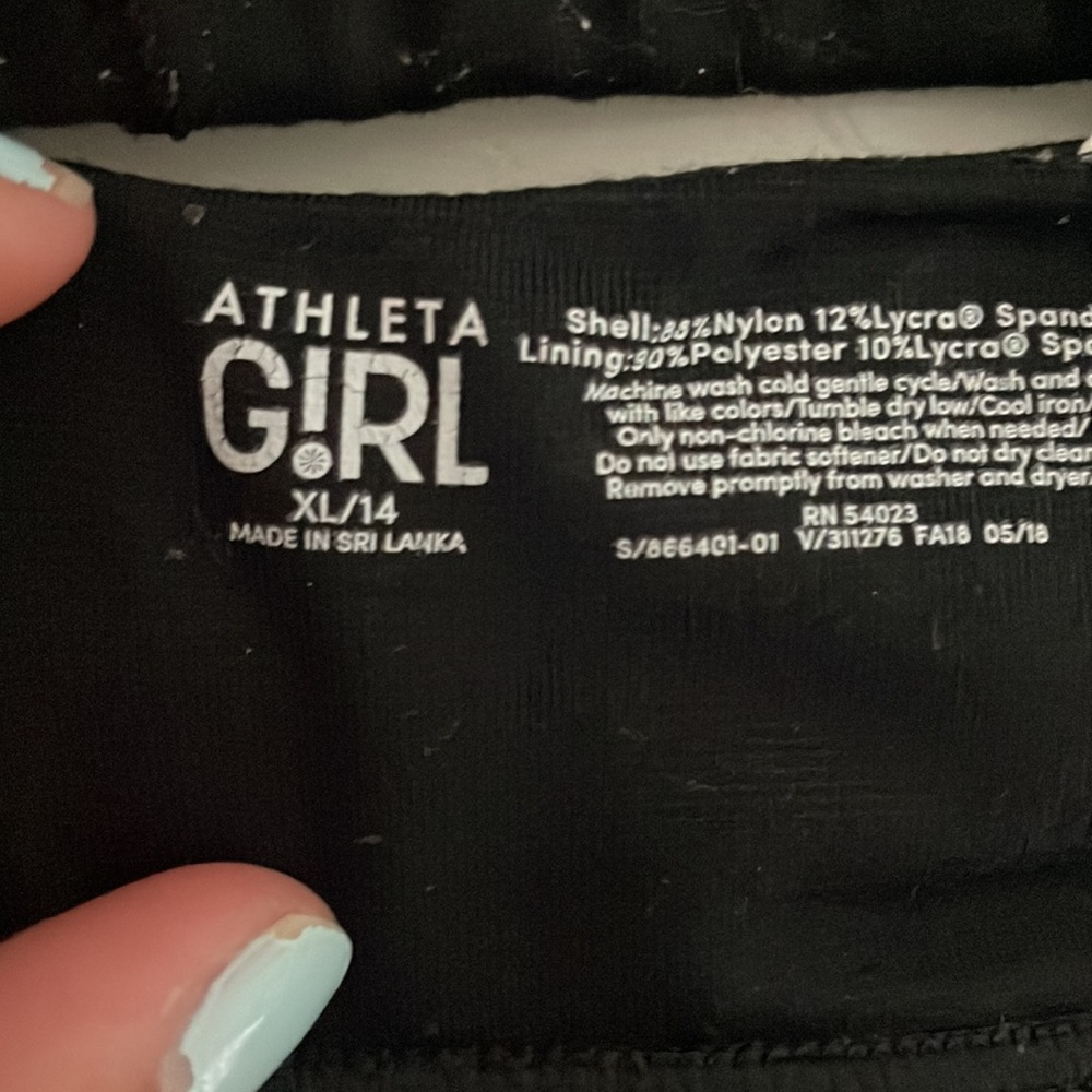 Athleta Girl black cross back sports bra top - Picture 3 of 3